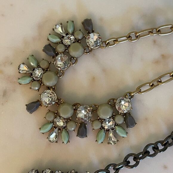 J. Crew Statement Rhinestone Crystal Necklace Trio - Picture 9 of 14